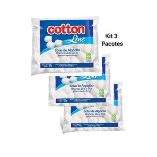 Algodão Bola Kit 3 Pacotes C/50G Cada, Multi Uso.