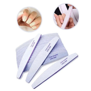 Kit 5 Lixa Boomerang Bumerangue Lavável 100/180 Para Unha Acrigel Porcelana Fibra Nail Designer em Oferta na Shopee