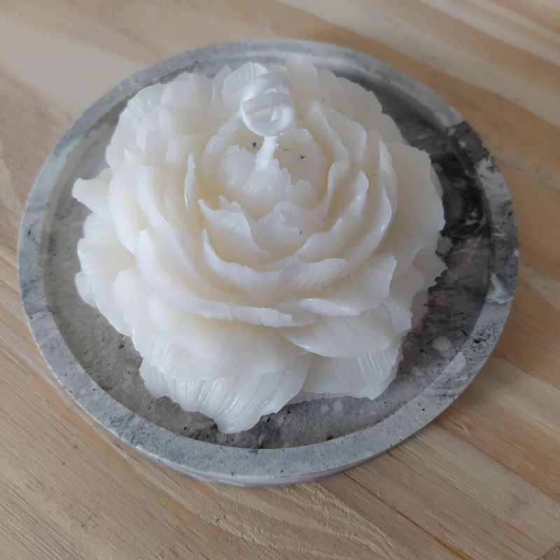 Kit Vela Flor e Bandeja 10x10/ Bem Estar/ Decoração em Oferta na Shopee