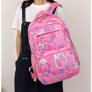 Mochila grande Nylon impermeável escolar faculdade femenina