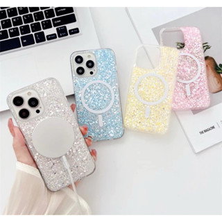 Capa Capinha Case de Luxo com MagSafe Glitter para IPhone 11 / 12 / 12PPRO / 12PROMAX / 13 / 13PRO / 13PROMAX / 14 / 14PRO / 14PROMAX / 15 / 15PRO / 15PROMAX