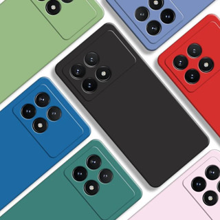 Kit 2X1 Xiaomi Poco X6 Pro 5G - Capa Silicone Veludo Colorida Protetora + Pelicula Frontal Ceramica 9D