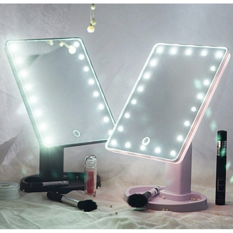 Espelho De Mesa Led Portátil Maquiagem Regulagem Camarim