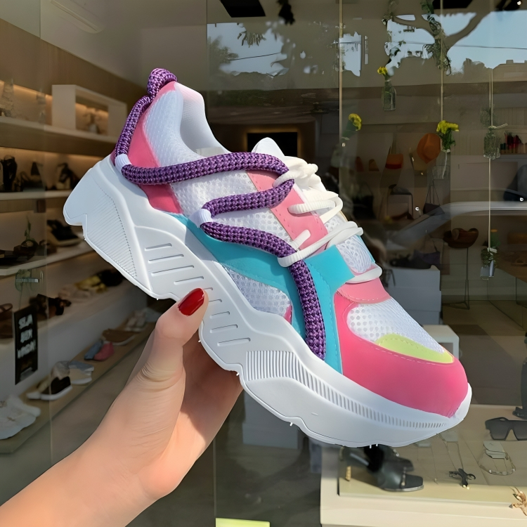 Tênis Feminino Sneaker Colorido Caminhada Academia em Oferta na Shopee