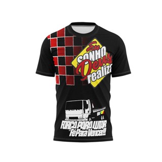 Camisa Caminhoneiro Camiseta De Caminhao Movido Por Sonhos