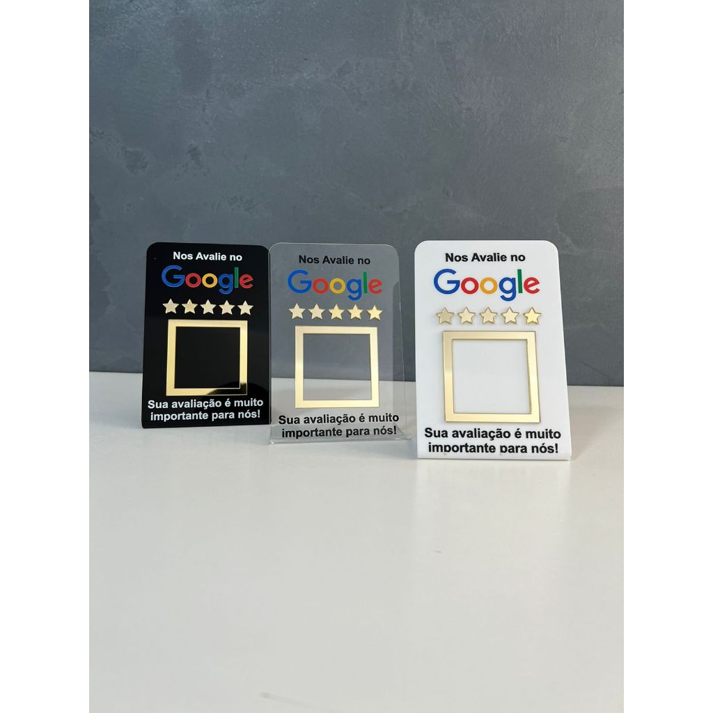Display / Placa de Balcão para Google Avaliação