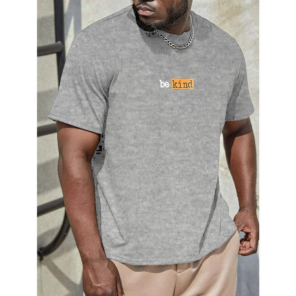 Camiseta Be Kind Masculina Estampado Básico Oversized Blusa Unissex Estilo Streetwear Customizado M