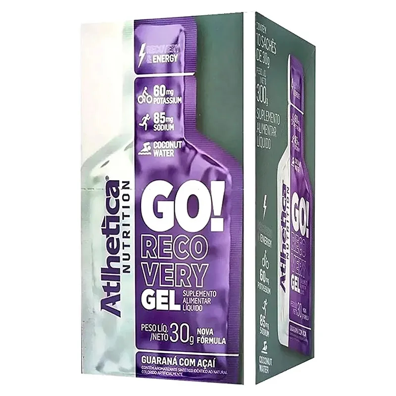 Go! Recovery Energy Gel Display 10 sachês - Atlhetica Nutrition