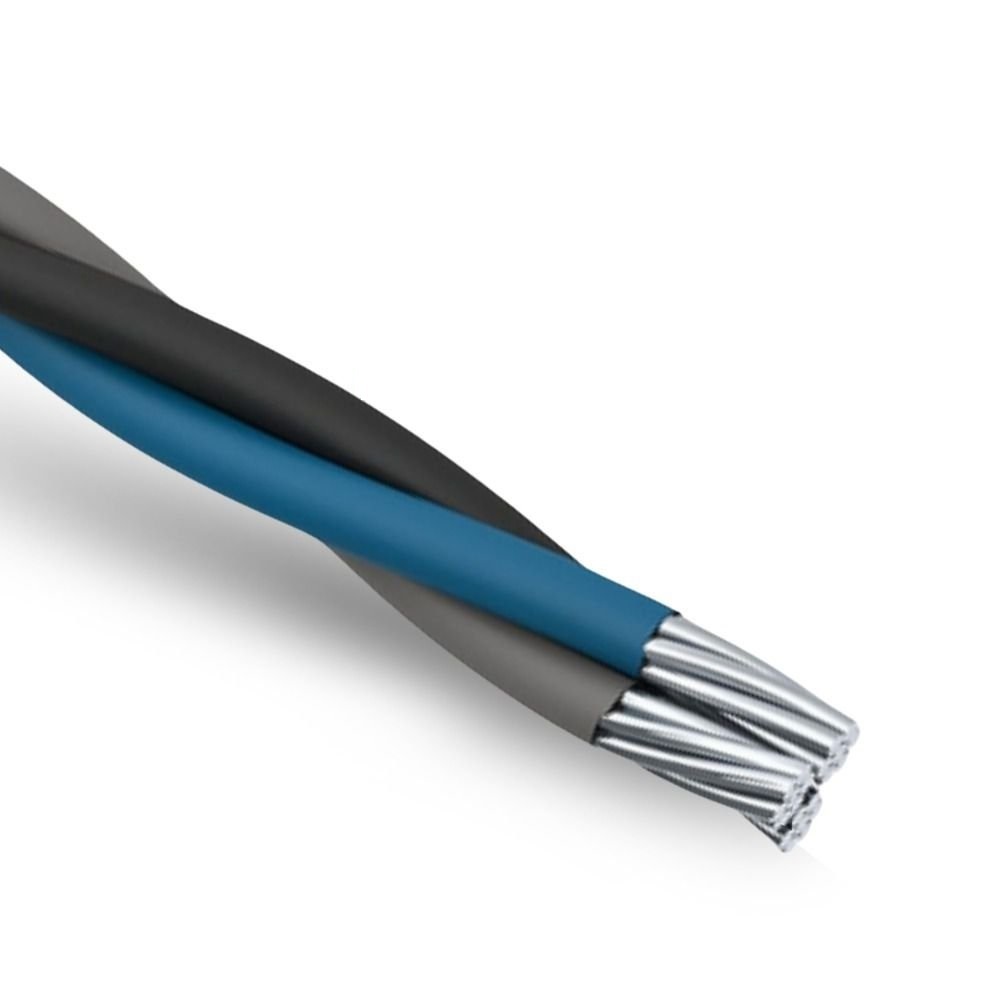 Fio Cabo De Alumínio Multiplexado Triplex 16mm - 150 Metros Neutro ISOLADO