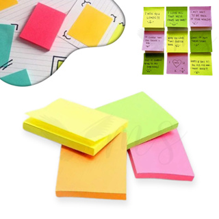 Bloco De Anotações Post-it Adesivo 4 Cores Neon 400 Folhas em Oferta na Shopee