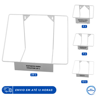 Suporte Caixa Coletora 3L, 7L, 13L, 20L Para Descarte De Material Lixo Hospitalar em Oferta na Shopee