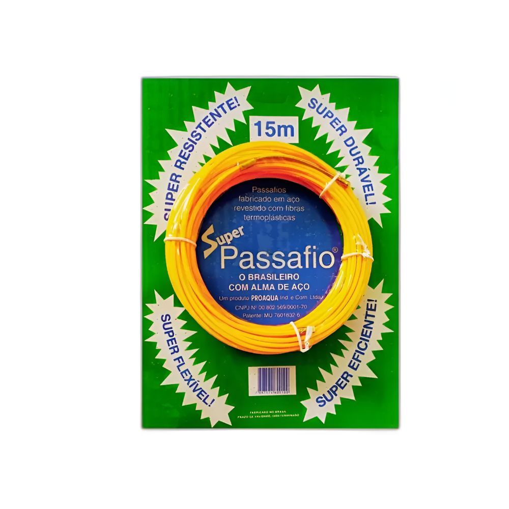PASSA FIO NYLON SUPER C/CAB.ACO 15MT (PROAQUA) (114677)