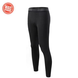 Calça Térmica Masculina Com Proteção Solar UV 50+ Segunda Pele Esportiva Treino