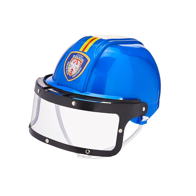 Capacete Infantil Policial Polícia Brinquedo Fantasia Police em Oferta na Shopee