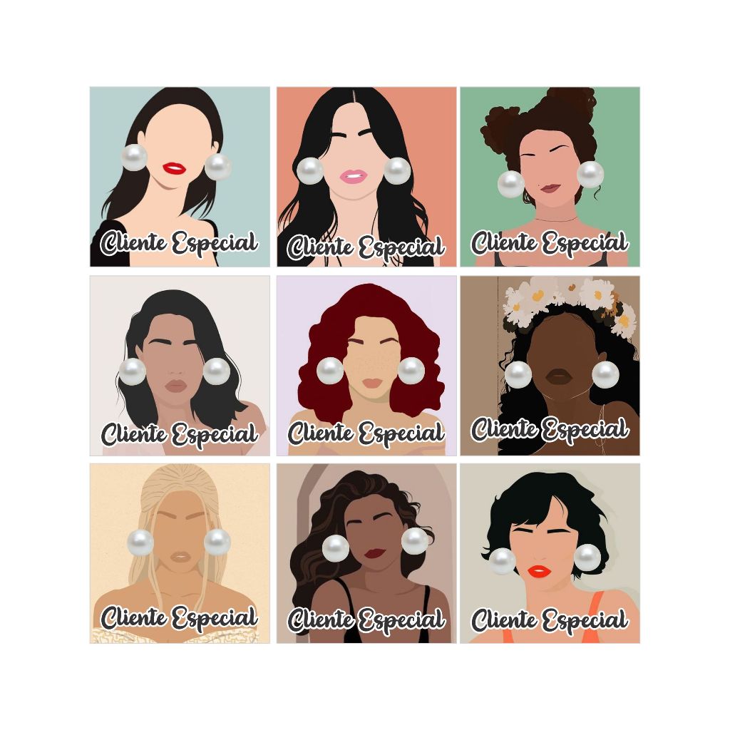 Cartão/ Tag para brinco Especial dia da Mulher modelos sortidos (60 unidades) Mimo clientes