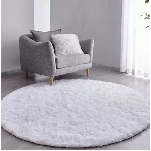 Tapete Redondo Decorativo Sala Quarto Felpudo Peludo Grande 2,00 m