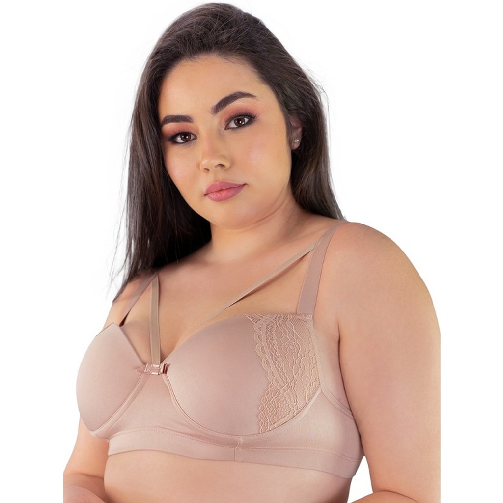 Sutiã Plus Size Strappy Reforçado Sustentação Com Tiras Lingerie 109