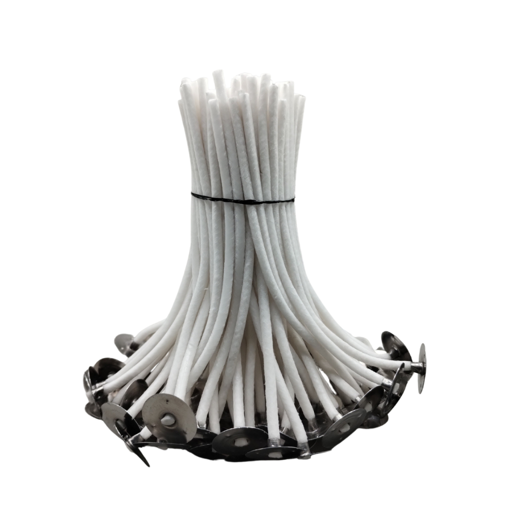 Imagem Pavio Para Vela Aromática Decorativas Grosso 100% Algodão Parafinado 3mm 10cm Casamento 50 Un B2040