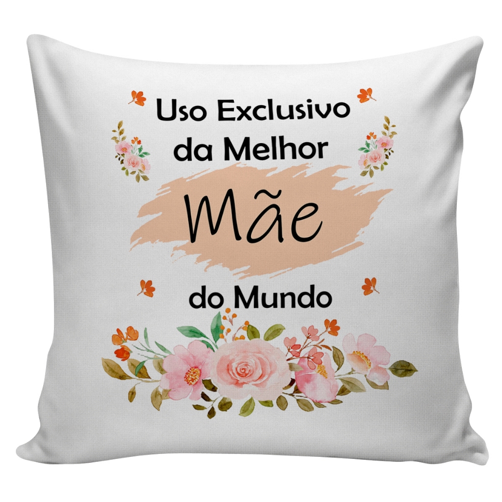 almofada floral personalizada para presente de aniversário para mãe enteada dinda vó bisavó prima irmã tia amiga afilhada sobrinha cunhada comadre nora sogra madrasta babá namorada noiva esposa filha neta patroa chef