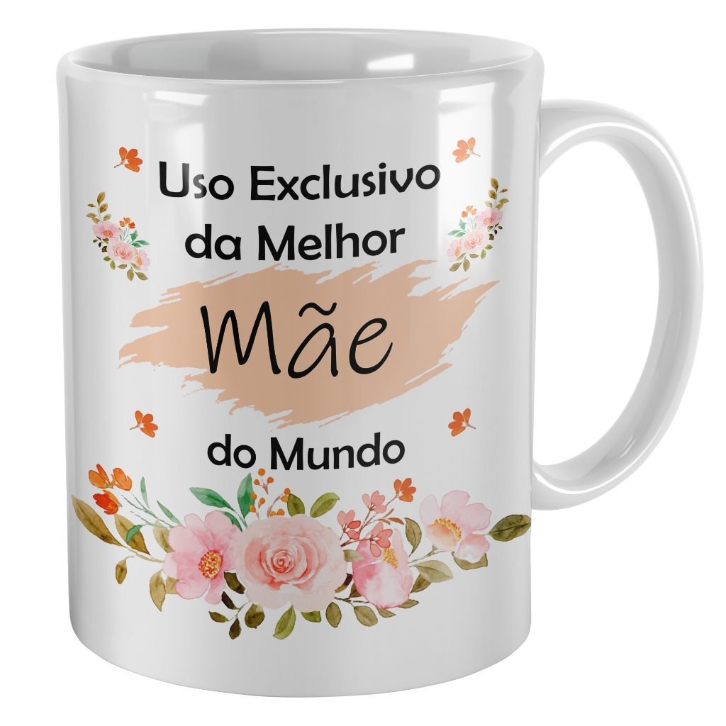 caneca floral personalizada rosa para presente de aniversário para mãe enteada dinda vó bisavó prima irmã tia amiga afilhada sobrinha cunhada comadre nora sogra madrasta babá namorada noiva esposa filha neta patroa chefe