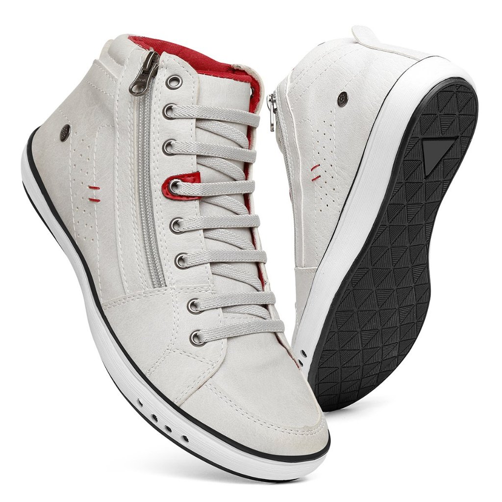 Botinha Casual Masculina Bota Couro Sintético Sapatênis Cano Médio Oferta Sapato casamento