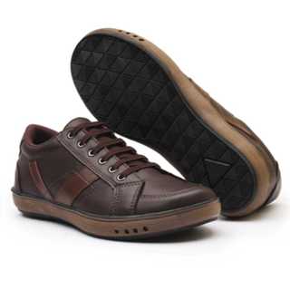 Sapatenis Masculino Casual em Couro Sintético com Elástico super Confortável em Oferta na Shopee