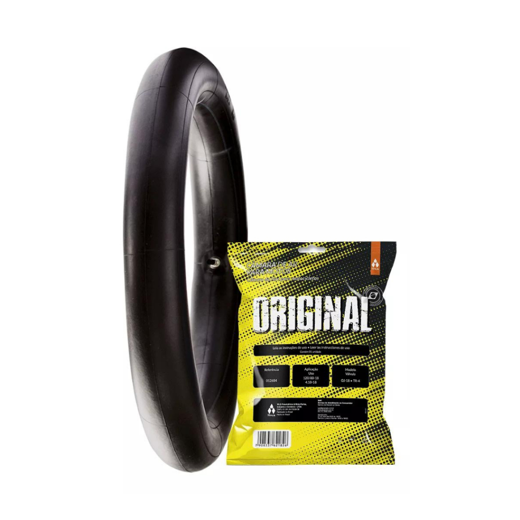 CÂMARA AR MOTO ARO 18 - TRAS. HONDA XL, CB, YAMAHA DT 180, DT 200 TR4 LANDER TORNADO 250 XRE300