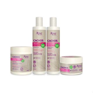 Kit Cachos Apse - Shampoo, Condicionador, Máscara e Ativador (4 ITENS)
