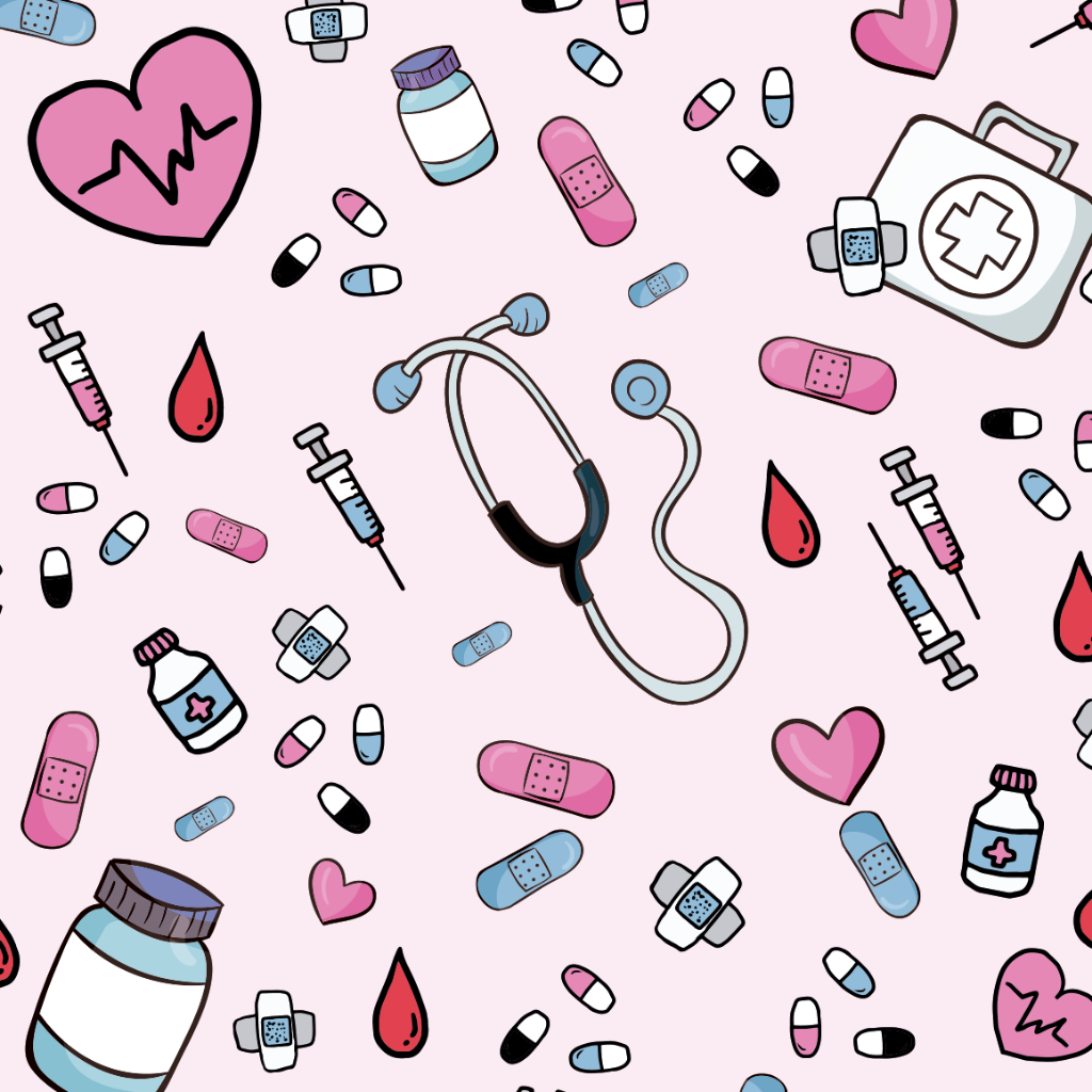 Tecido Microfibra TACTEL Estampa Digital   - Medicina 7 rosa em Oferta na Shopee