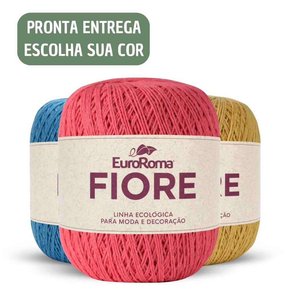 Linha Fiore da Euroroma (Mesma espessura Anne) n°2 - 500m - Crochê / Vestuário / Tricô / Amigurumi em Oferta na Shopee