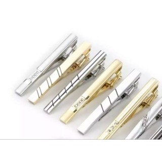 prendedor de gravata slim dourado em Oferta na Shopee