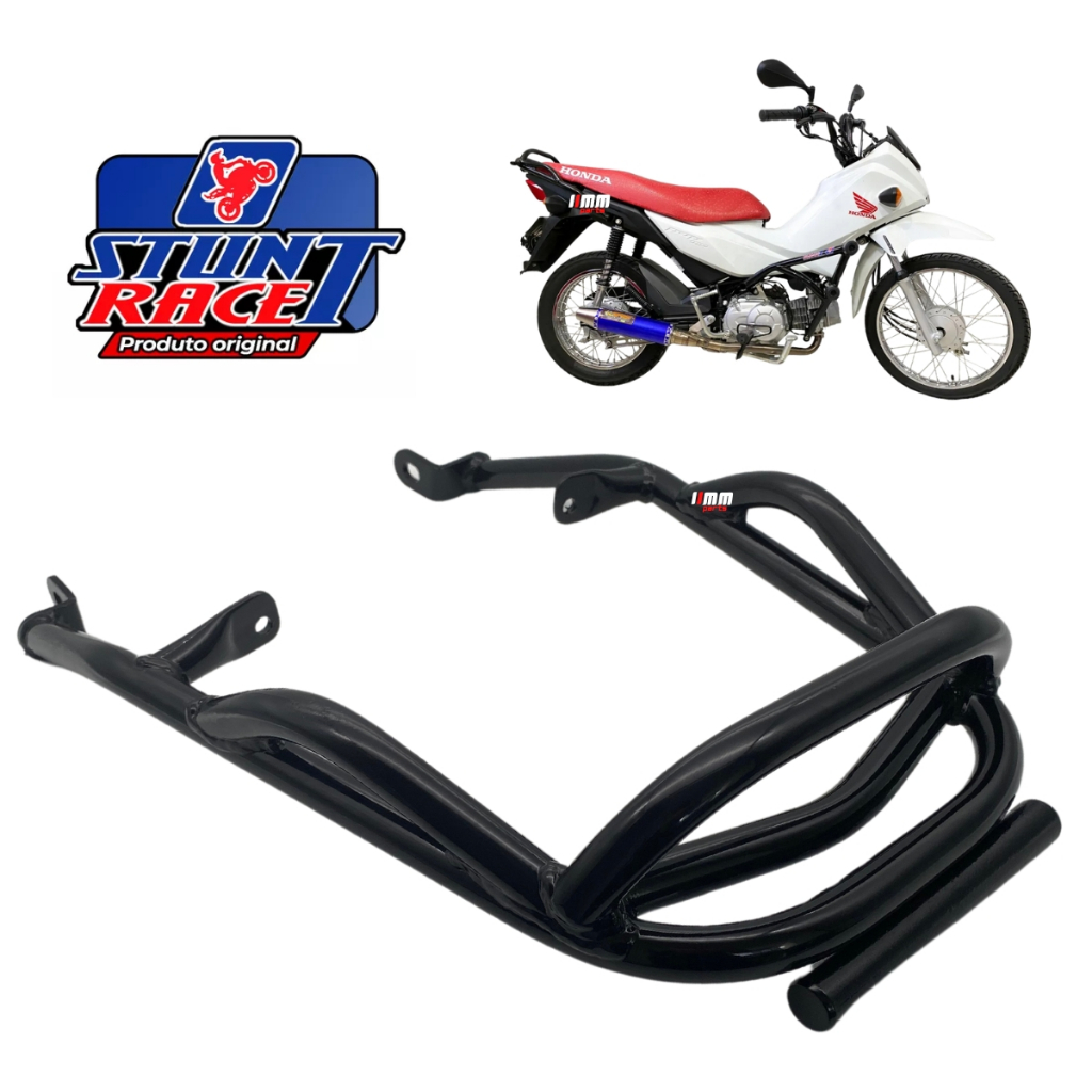 Bagageiro do Grau Stunt Race Honda POP 110 reforçado grelha churrasqueira com chapa removivel