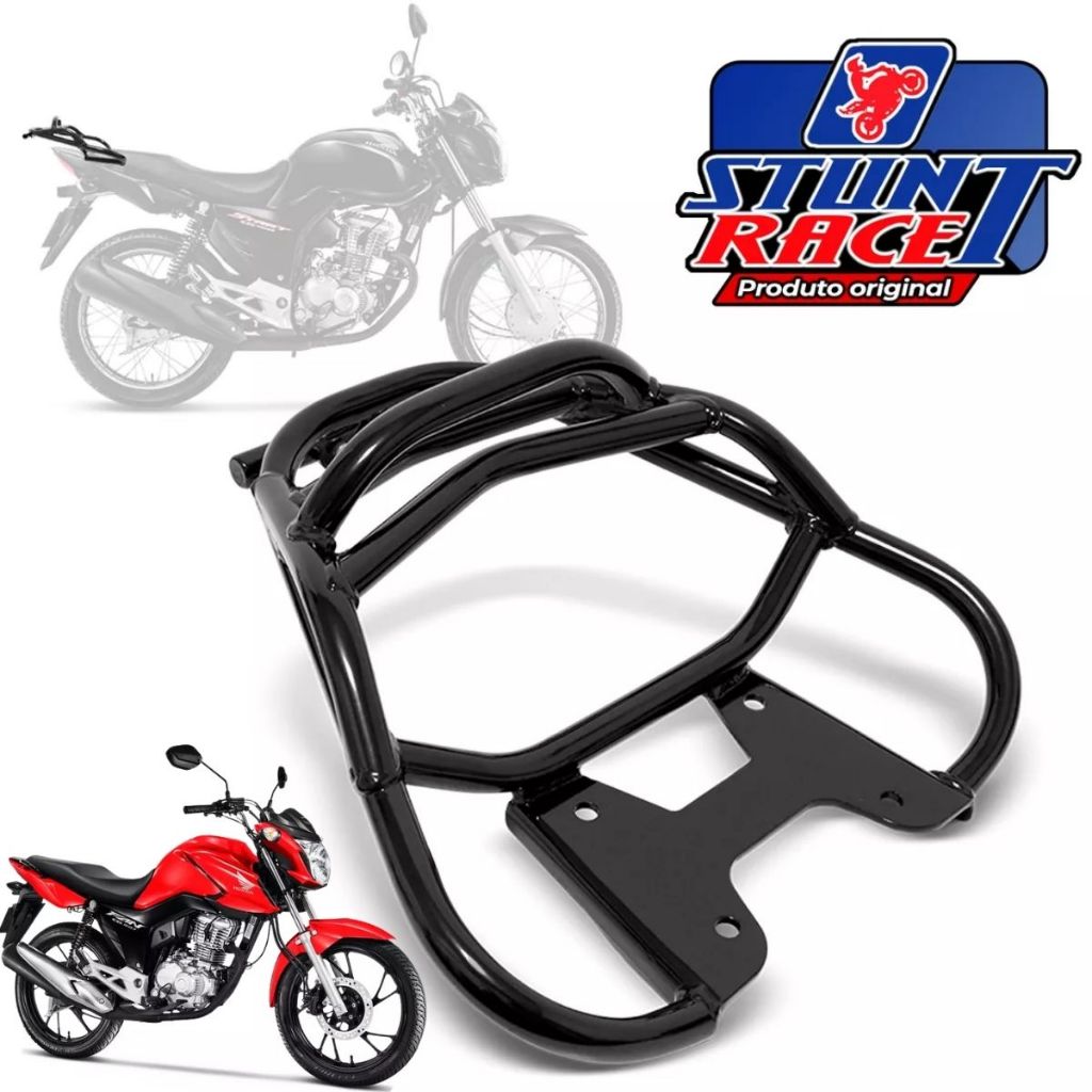 Bagageiro do Grau Stunt Race Honda CG 160 fan Start reforçado  CG-160 CG160 grelha churrasqueira com chapa removivel