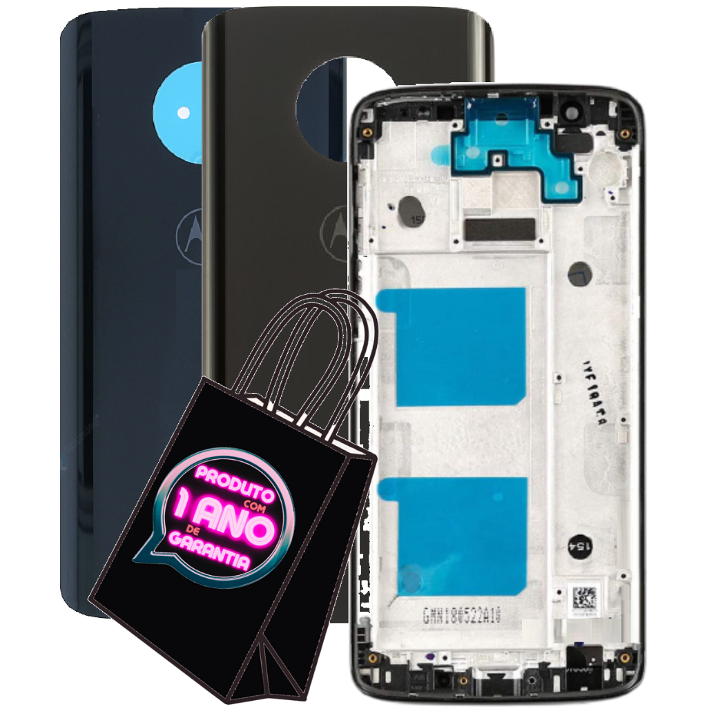 Tampa Traseira Fundo Compatível Com Moto G6 Xt1925 Carcaça + 100% Vidro + Com Aro Chassis!
