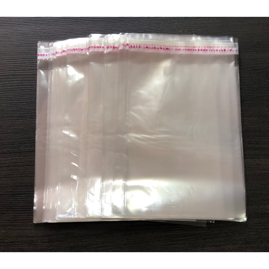 100 Sacos Transparente Adesivados BOPP cristal tamanhos a escolha em Oferta na Shopee