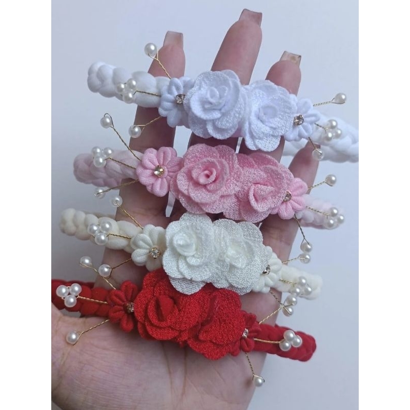 Faixinha RN de luxo na meia de seda trançada,saída maternidade,laços de luxo,tiaras de luxo em Oferta na Shopee