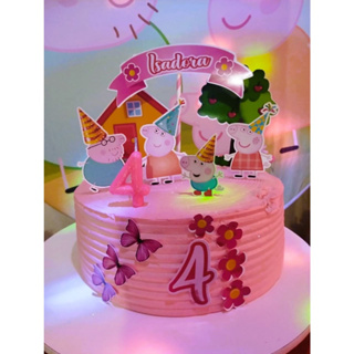 TOPO DE BOLO PEPPA PIG, PERSONALIZADO COM NOME E IDADE. em Oferta na Shopee