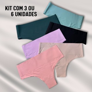 Calcinha Cintura Alta Sem Costura Corte a Laser Confortável em Oferta na Shopee