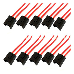 Kit 10 Porta Fusível Lâmina Com Fio 4mm Novo Atacado