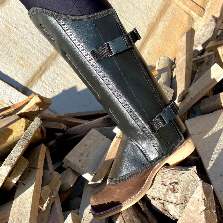 Perneira Caneleira de Proteção contra Pedras de Roçadeira e Animais Peçonhentos com Velcro e Presilha em Oferta na Shopee