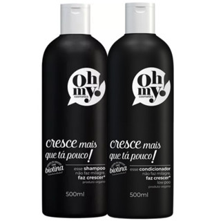 Kit Shampoo e Condicionador 500ml Oh My! Cresce Mais Que Tá Pouco!