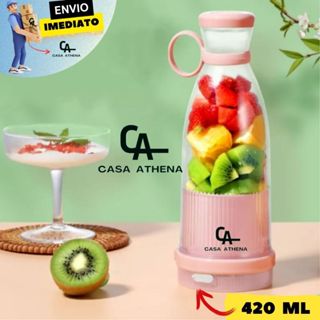 Mini Liquidificador Garrafa Juicer Elétrico Portátil Recarregável USB Mixer Shake Misturador 420ml