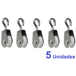 Roldana 2cm Para Varal Metal Com Plastico Com Gancho 5 pçs em Oferta na Shopee