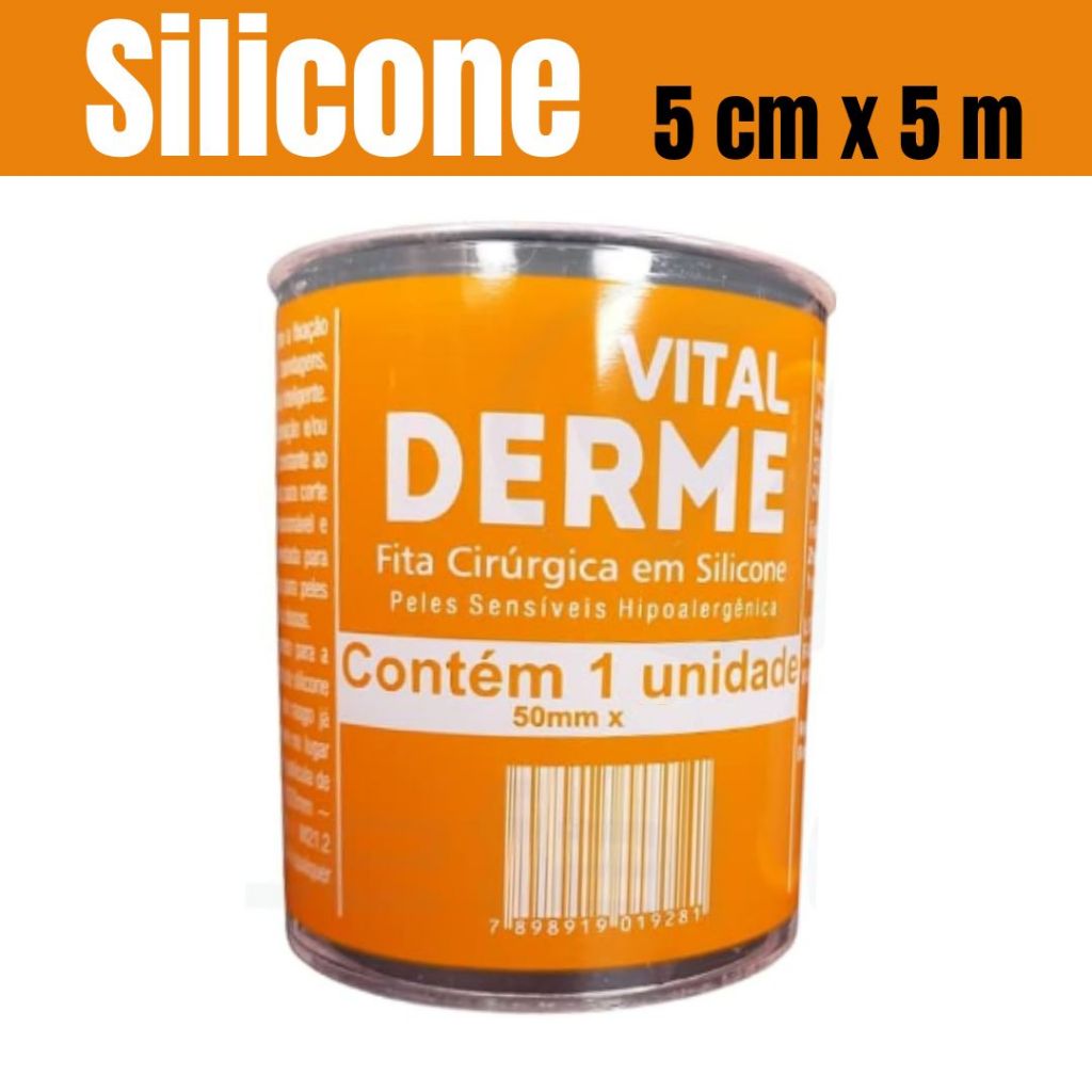 Fita Cirúrgica De Silicone Vital Derme Rolo 5cm x 5m Para Cicatriz E Queloide Adesiva em Oferta na Shopee