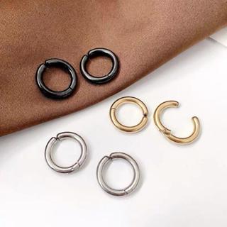 Brinco de Pressão Argola 12mm/Dourado/Prata/Preto-Uni-Par