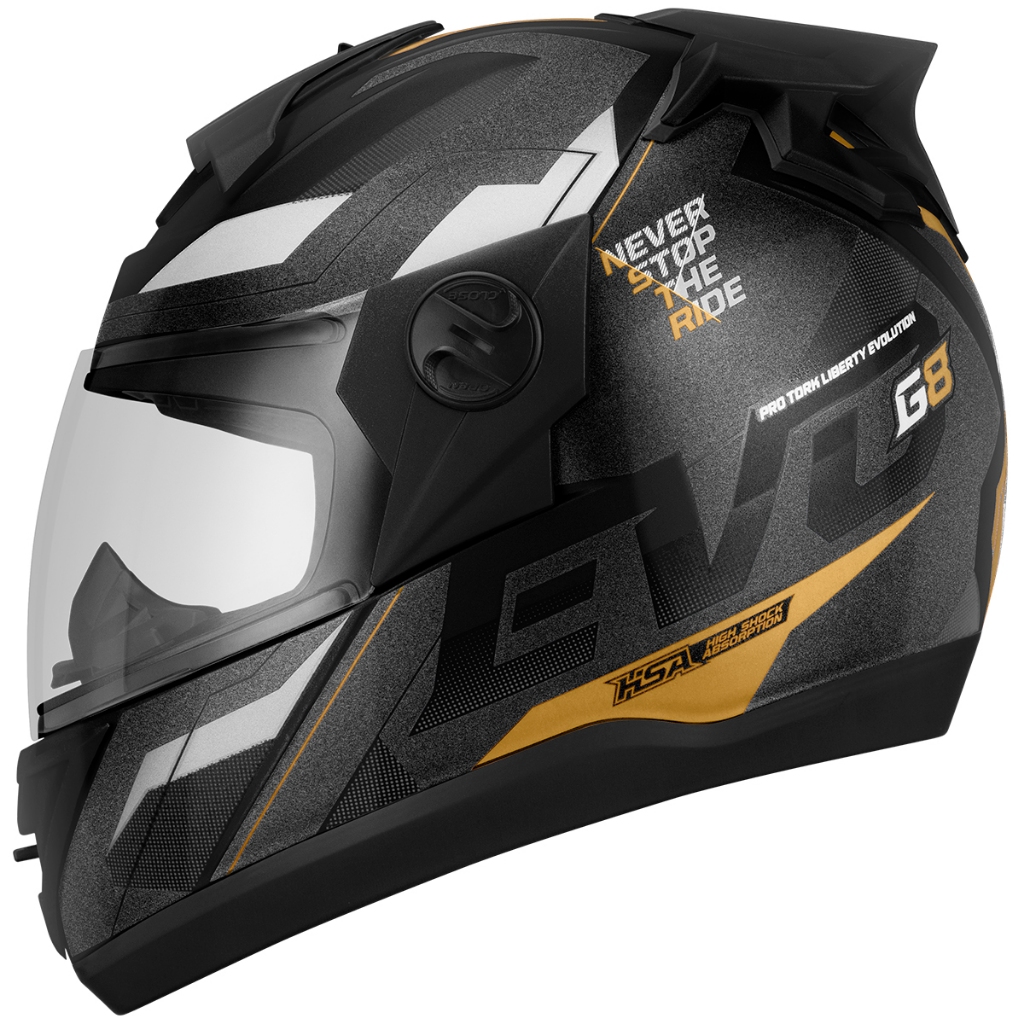 Capacete Moto Fechado Pro Tork Evolution 788 G8 Evo Brilhante Fosco Viseira Cristal Diversas Cores Feminino Masculino Confortavel Moderno ABS Tam. 56 58 60 62