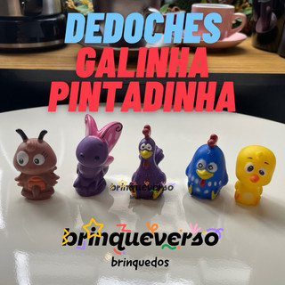 Coleção Galinha Pintadinha. 5 UN Dedoches Galinha Pintadinha Sem Repetição de Personagens. Produto Novo.