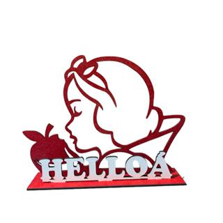 10 Centro de mesa personalizado em MDF BRANCA DE NEVE - Vermelho em Oferta na Shopee