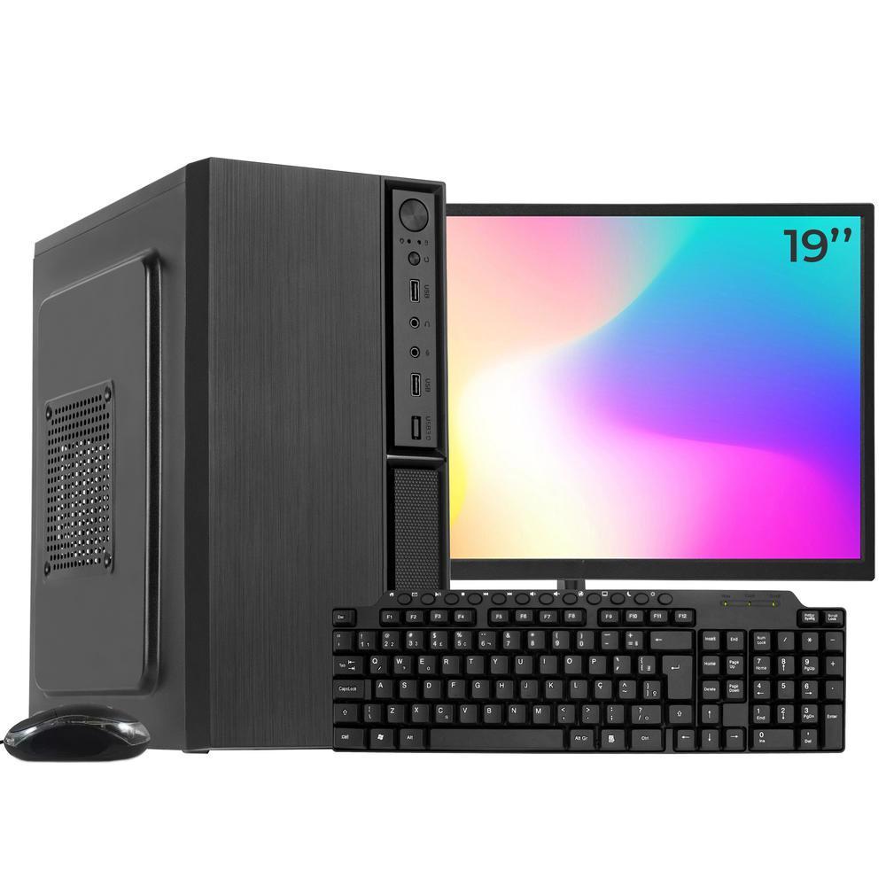 Computador Completo Intel Core i5 650, 4GB, SSD 120GB, Windows 10 PRO + Monitor 19 LED + KIT Multimidia