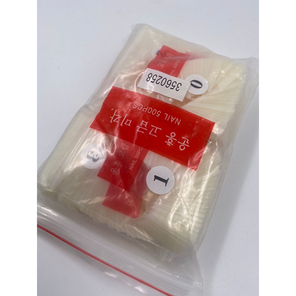 Kit 500 Unhas Tips Leitosa Postiças Curvatura C Original Cor Natural em Oferta na Shopee